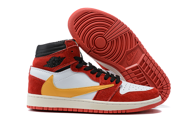 Newest Air Jordan 1 Red White Yellow Black - Click Image to Close